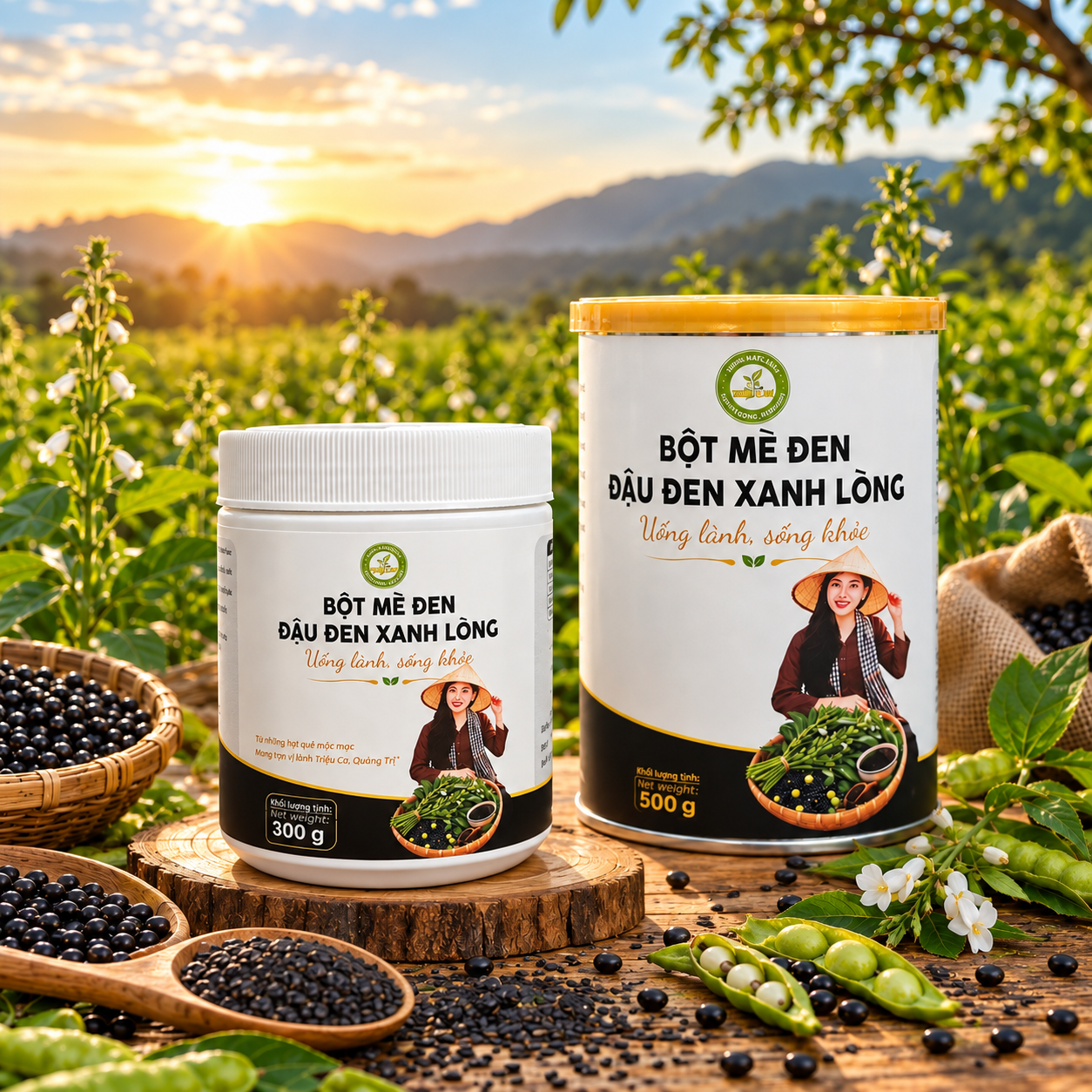 BỘT MÈ ĐEN ĐẬU ĐEN XANH LÒNG TRẦN LAN